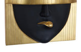 Phillips Collection Fashion Faces Wall Art Large Pout Black and Gold Leaf Accent