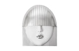 Phillips Collection Fashion Faces Wall Art Large Kiss White and Silver Leaf Accent