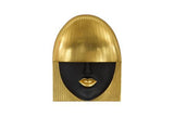Phillips Collection Fashion Faces Wall Art Large Smile Black and Gold Leaf Accent