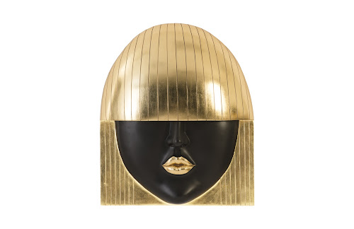 Phillips Collection Fashion Faces Wall Art Large Kiss Black and Gold Leaf Accent