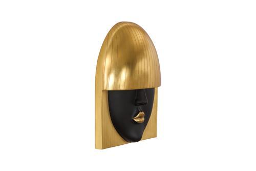 Phillips Collection Fashion Faces Wall Art Large Kiss Black and Gold Leaf Accent