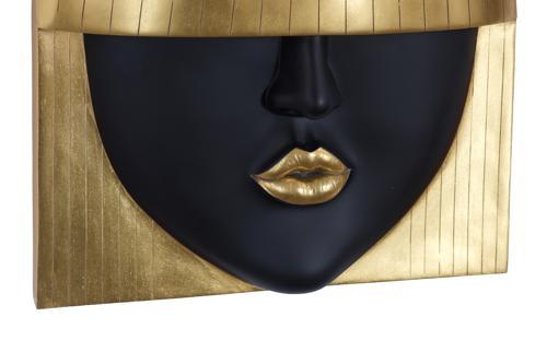 Phillips Collection Fashion Faces Wall Art Large Kiss Black and Gold Leaf Accent