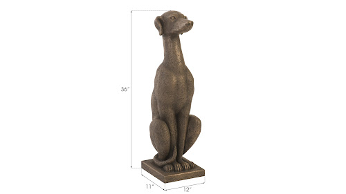 Phillips Collection Greyhound Resin Bronze Finish Accent