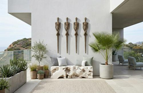 Phillips Collection Lloyd Wall Sculpture Resin Bronze Finish Accent