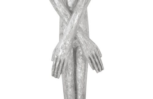 Phillips Collection Lloyd Wall Sculpture Resin Silver Leaf Accent