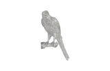 Phillips Collection Parrot Looking Left Wall Art Resin Silver Leaf Accent