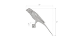 Phillips Collection Parrot Looking Left Wall Art Resin Silver Leaf Accent