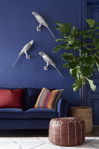 Phillips Collection Parrot Looking Left Wall Art Resin Silver Leaf Accent