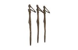 Phillips Collection See, Speak, Hear No Evil Wall Art Resin Bronze Set Of 3 Accent