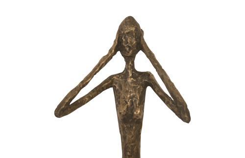 Phillips Collection See, Speak, Hear No Evil Wall Art Resin Bronze Set Of 3 Accent