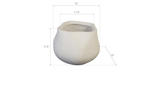 Phillips Collection Amorphous Small White Planter