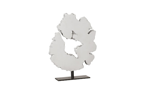 Phillips Collection Lava Slice Sculpture on Stand Resin Stainless Steel Tabletop