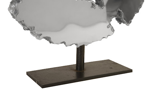 Phillips Collection Lava Slice Sculpture on Stand Resin Stainless Steel Tabletop