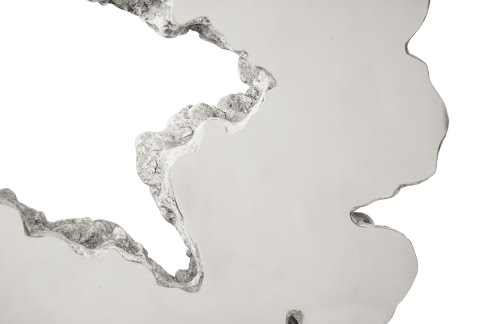 Phillips Collection Lava Slice Sculpture on Stand Resin Stainless Steel Tabletop