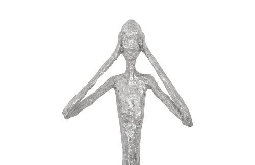 Phillips Collection See, Speak, Hear No Evil Wall Art Silver Leaf Set Of 3 Accent