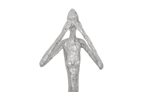 Phillips Collection See, Speak, Hear No Evil Wall Art Silver Leaf Set Of 3 Accent