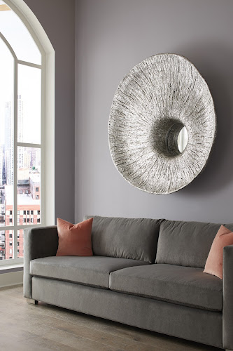 Phillips Collection Convergence Resin Silver Leaf Mirror