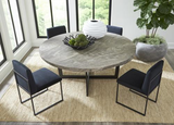 Phillips Collection Frozen Dining Black Velvet Fabric Matte Black Metal Frame Chair