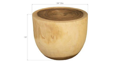 Phillips Collection Lathe Chamcha Wood Side Table