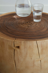 Phillips Collection Lathe Chamcha Wood Side Table