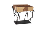 Phillips Collection Atlas Chamcha Wood/Metal Natural Side Table