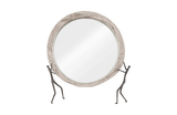 Phillips Collection Atlas Chamcha Wood Gray Stone Finish Metal Mirror