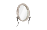 Phillips Collection Atlas Chamcha Wood Gray Stone Finish Metal Mirror