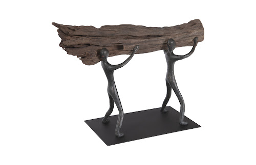Phillips Collection Atlas  Sculpture Log Lift With Base Tabletop