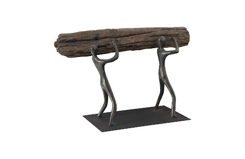Phillips Collection Atlas  Sculpture Log Lift With Base Tabletop