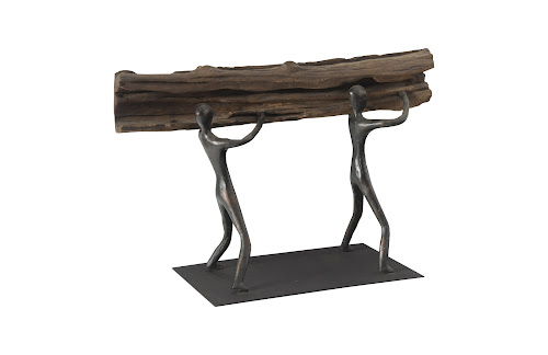 Phillips Collection Atlas  Sculpture Log Lift With Base Tabletop