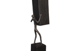 Phillips Collection Atlas Pole Sculpture Black Accent