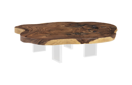 Phillips Collection Floating  with Acrylic Legs Natural Size Varies Coffee Table