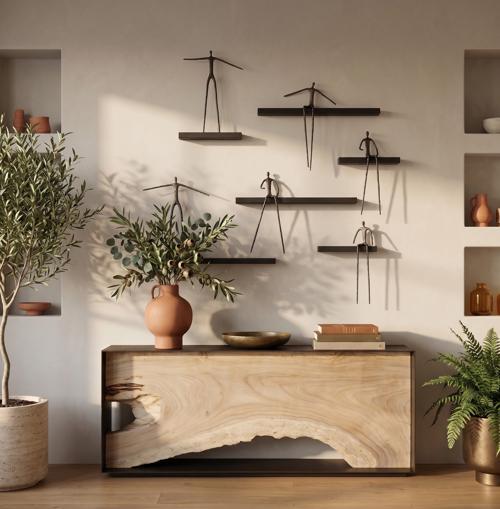 Phillips Collection Moveable Man On Short Shelf, Sitting B Accent