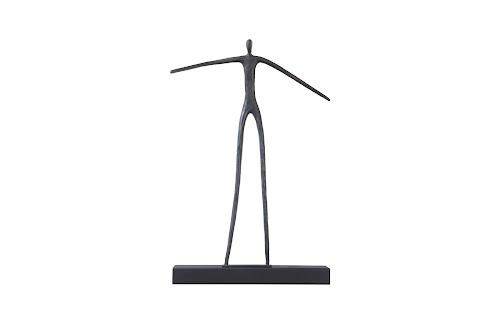 Phillips Collection Moveable Man On Short Shelf , Standing Black Accent