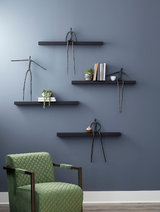 Phillips Collection Moveable Man On Short Shelf , Standing Black Accent