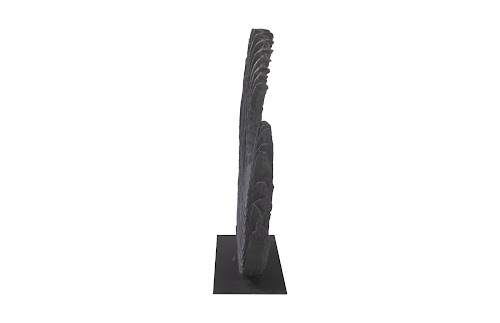 Phillips Collection Swoop  Sculpture, Black Wood Large Tabletop