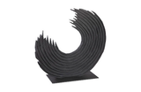 Phillips Collection Swoop  Sculpture, Black Wood Small Tabletop