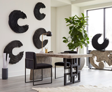 Phillips Collection Waterfall Gray Stone Satin Black Overlap Leg Desk