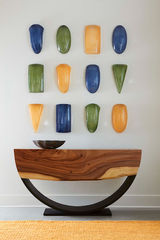 Phillips Collection Arc  Table, Natural, Double Sided Black Console