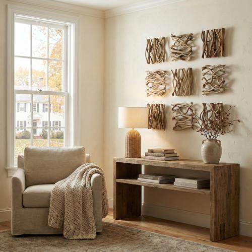 Phillips Collection Vine Wall Tile Brown Wall Art