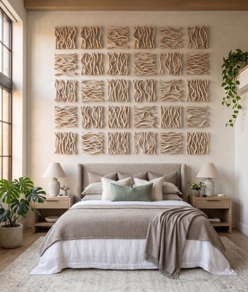 Phillips Collection Vine Wall Tile Brown Wall Art