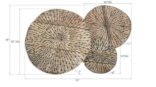 Phillips Collection Metal Lotus Wall Art Old White Accent