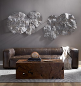 Phillips Collection Metal Lotus Wall Art Old White Accent