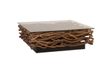 Phillips Collection Vine with Glass Coffee Table