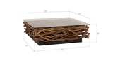 Phillips Collection Vine with Glass Coffee Table