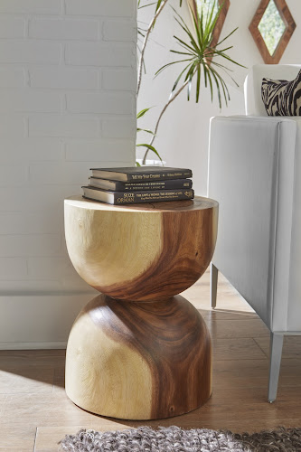 Phillips Collection Hourglass Brown Side Table
