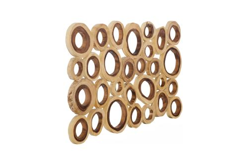 Phillips Collection Chuleta Rings Wall Art Chamcha Wood Rectangular Accent