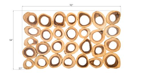 Phillips Collection Chuleta Rings Wall Art Chamcha Wood Rectangular Accent