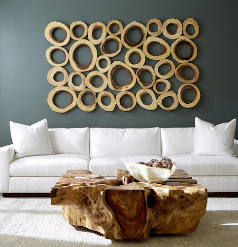 Phillips Collection Chuleta Rings Wall Art Chamcha Wood Rectangular Accent
