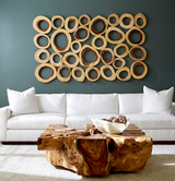 Phillips Collection Chuleta Rings Wall Art Chamcha Wood Rectangular Accent